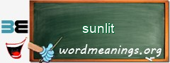 WordMeaning blackboard for sunlit